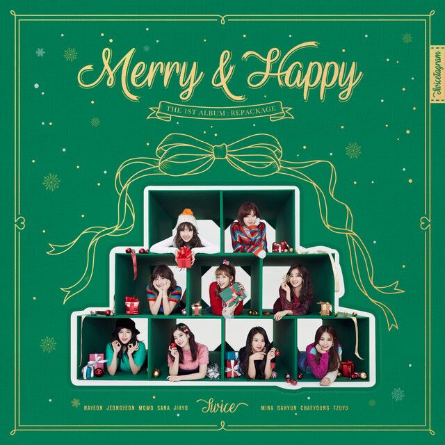 متن آهنگ Merry & Happy از TWICE کاور آهنگ Merry & Happy از TWICE